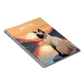 Carnet Chat de Siamese par le lac (Côté Droit)