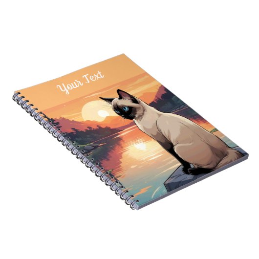 Carnet Chat de Siamese par le lac (Côté Droit)