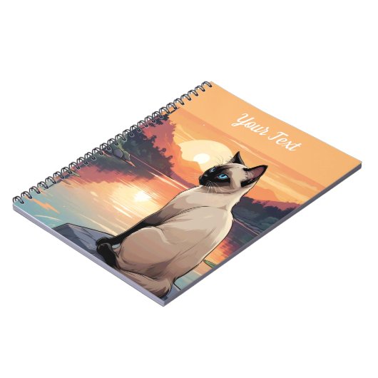 Carnet Chat de Siamese par le lac (Côté gauche)