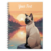 Carnet Chat de Siamese par le lac (Devant)