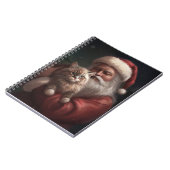 Carnet Chat de Sibérie avec Noël Festif du Père Noël (Côté gauche)