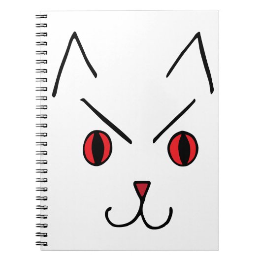 Carnet Chat démon en colère (Devant)