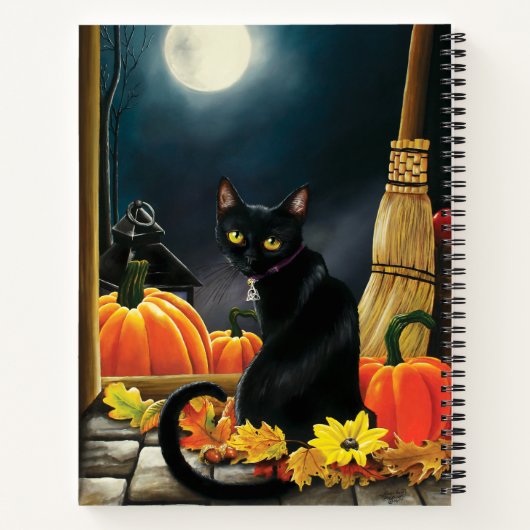 Carnet Chat d'Halloween noir (Dos)