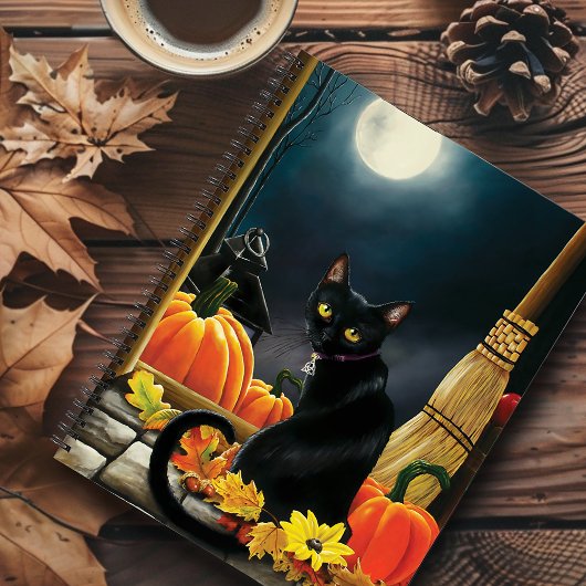 Carnet Chat d'Halloween noir