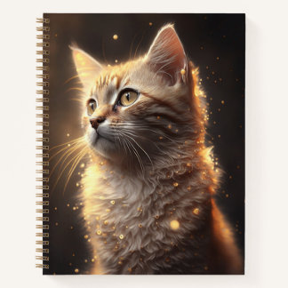 Carnet Chat doré