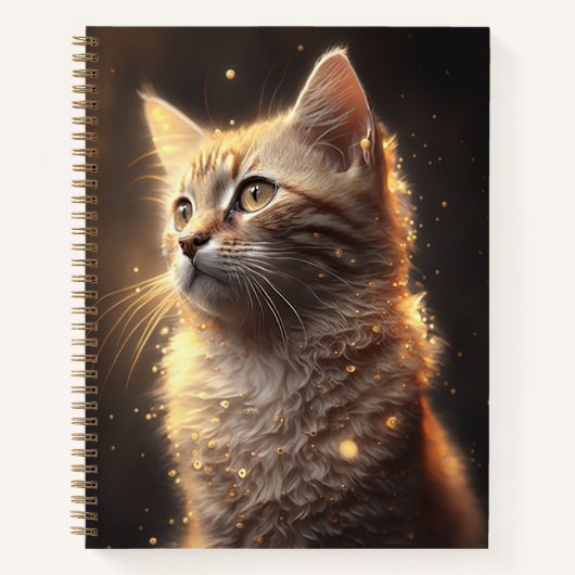 Carnet Chat doré (Devant)