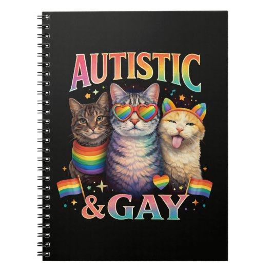 Carnet Chat drôle autiste et gay (Devant)