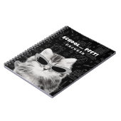 Carnet Chat drôle avec lunettes de soleil Retour à l'écol (Côté gauche)