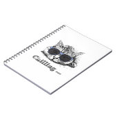 Carnet Chat Drôle Chilling Avec De Mignonnes Lunettes De (Côté gauche)