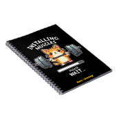 Carnet Chat drôle de gym de levage de poids Exercice (Côté Droit)