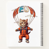 Carnet Chat drôle de parachutisme (Dos)