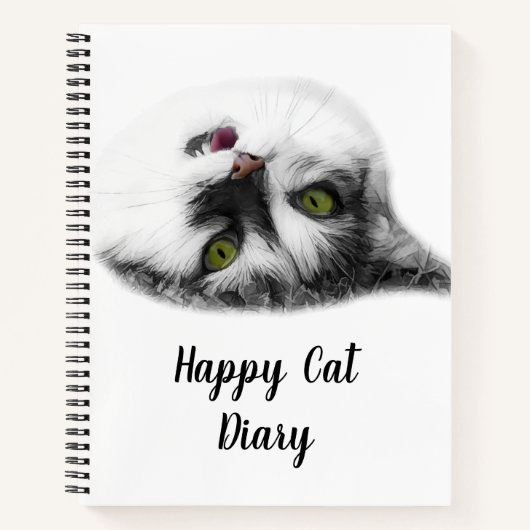 Carnet Chat drôle élégant (Devant)