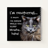 Carnet Chat Drôle est un Mal Nocturne Rire (Dos)