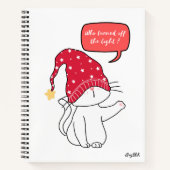 Carnet chat drôle, qui a éteint la lumière? (Devant)