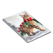 Carnet Chat du Bengale à Noël de neige (Côté Droit)