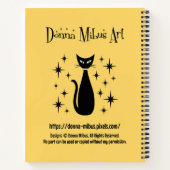 Carnet Chat du milieu du siècle avec horloge Starburst su (Dos)