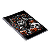 Carnet Chat éffrayant avec des crânes (Côté Droit)