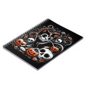 Carnet Chat éffrayant avec des crânes (Côté gauche)