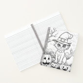 Carnet Chat éffrayant et Citrouilles | Halloween (Intérieur)