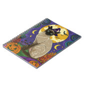 Carnet Chat éffrayant Siamese Halloween sorcière et Citro (Côté gauche)