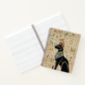 Carnet Chat égyptien - Bastet sur le papyrus (Intérieur)