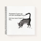 Carnet Chat égyptien Gris Tabby (Devant)