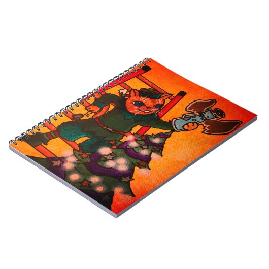 Carnet Chat elfe de Noël (Côté gauche)
