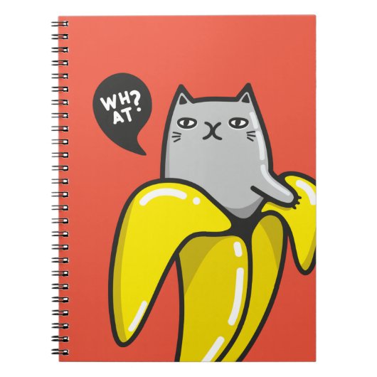Carnet Chat en banane (Devant)