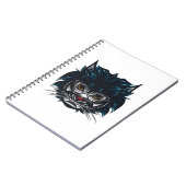 Carnet Chat en colère de style tribal (Côté gauche)