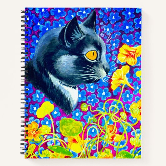 Carnet Chat en fleurs (Devant)