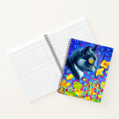 Carnet Chat en fleurs (Intérieur)
