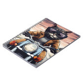 Carnet Chat en moto (Côté gauche)