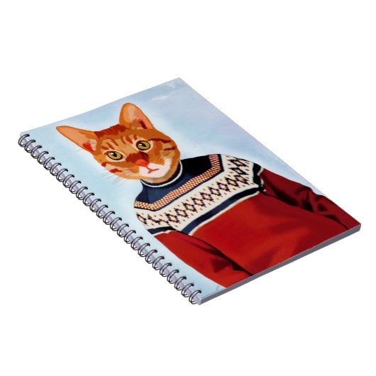 Carnet Chat en pull-over (Côté Droit)