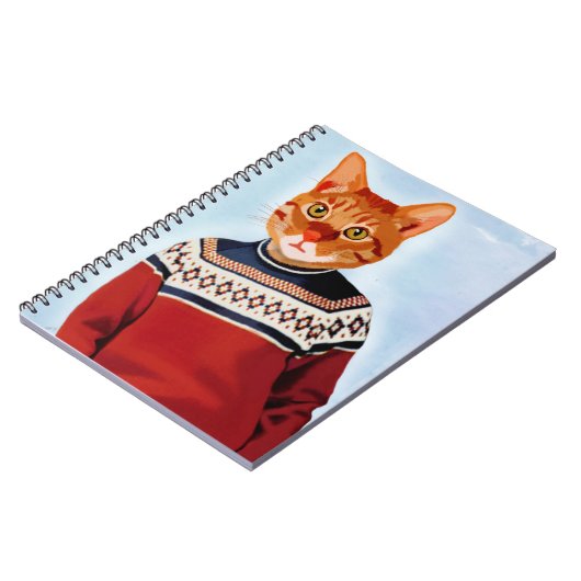 Carnet Chat en pull-over (Côté gauche)