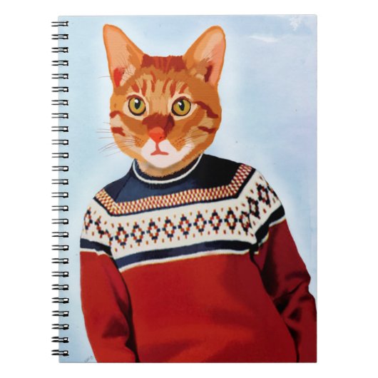 Carnet Chat en pull-over (Devant)