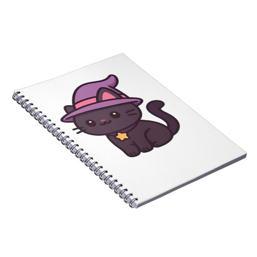 Carnet Chat en sorcière Kawaii en T-shirt classique Casqu (Côté Droit)
