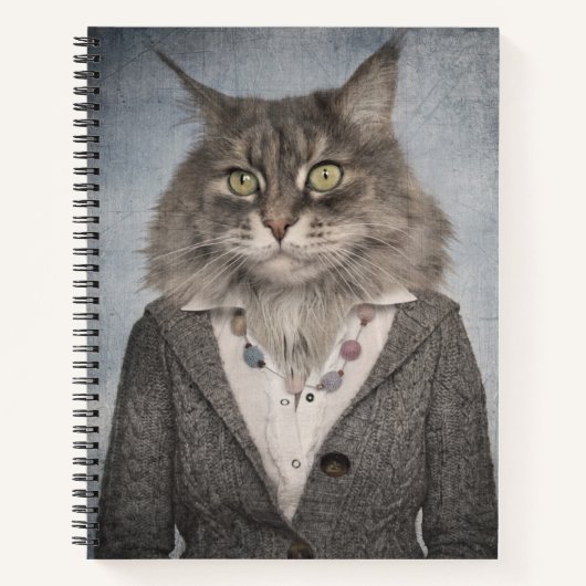 Carnet Chat En Vêtements (Devant)