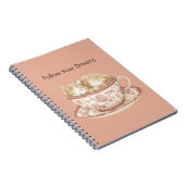 Carnet Chat Endormi Dans Une Tasse (Côté Droit)