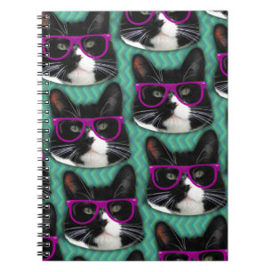 Carnet Chat Epic Avec Lunettes Photo Motif Art