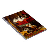 Carnet Chat et chatons Jouer avec chaise (Côté Droit)