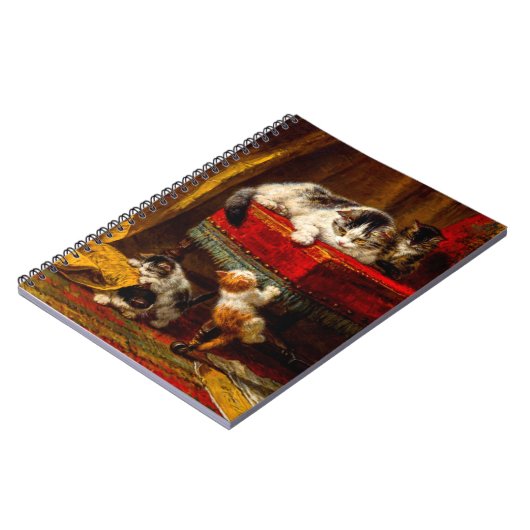 Carnet Chat et chatons Jouer avec chaise (Côté gauche)