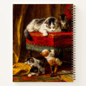 Carnet Chat et chatons Jouer avec chaise (Dos)