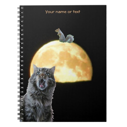 Carnet Chat et écureuil ridicules sur la Lune (Devant)
