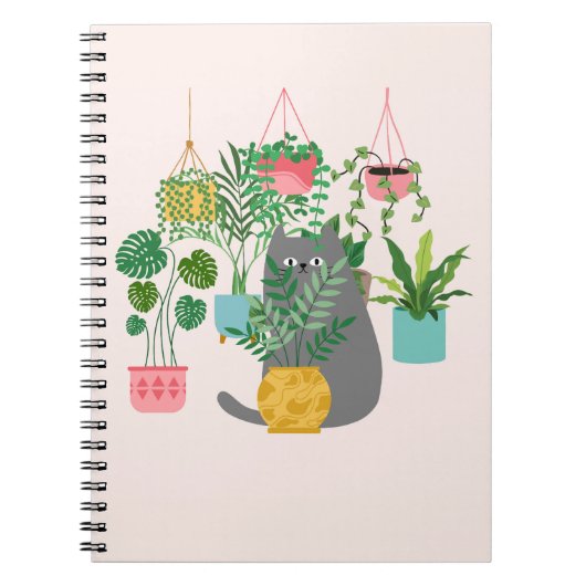 Carnet Chat et Plantes (Devant)