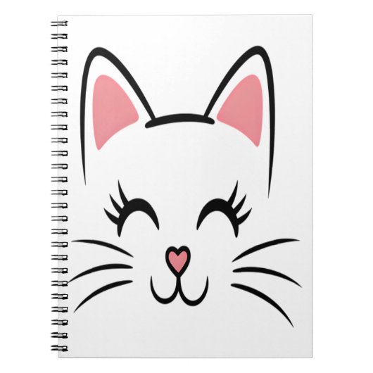 Carnet Chat Face Whiskers Imprimer L'Amour Halloween (Devant)