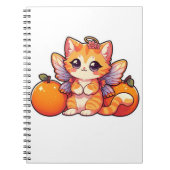 Carnet Chat fée mignonne avec oranges (Devant)