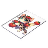 Carnet Chat fée mignonne avec tomates (Côté gauche)