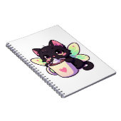 Carnet Chat fée mignonne buvant du chocolat chaud (Côté Droit)