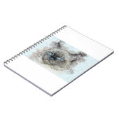 Carnet Chat Feline Kitten Tête d'animal de compagnie Sag  (Côté gauche)