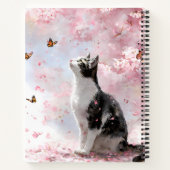 Carnet Chat Fleur de Cerisier et Papillons (1) (Dos)